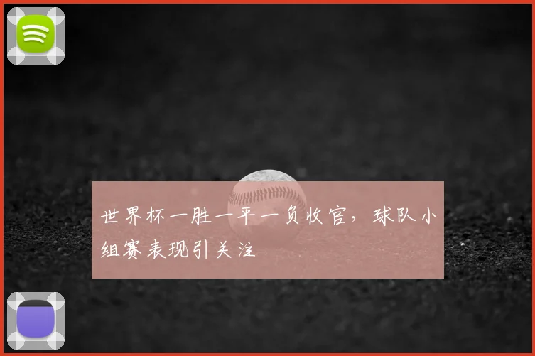 世界杯一胜一平一负收官,球队小组赛表现引关注